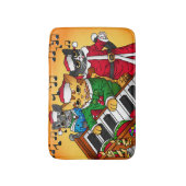 kerstkarolkatten badmat (Voorkant Verticaal)
