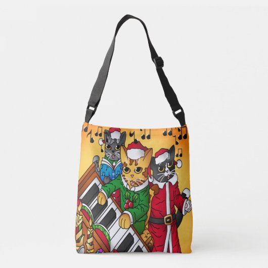 kerstkarolkatten crossbody tas (Achterkant)