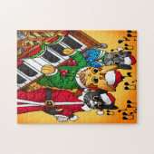 kerstkarolkatten legpuzzel (Horizontaal)
