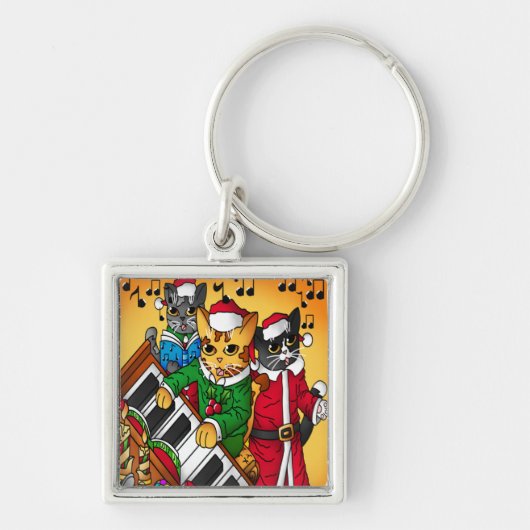 kerstkarolkatten sleutelhanger (Voorkant)