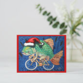 kerstkarper feestdagenkaart (Staand voorkant)