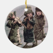 Kerstkarteling (m/v op papier) keramisch ornament (Achterkant)