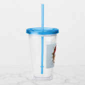 Kerstkat 3D Acryl Drinkbeker (Rechts)