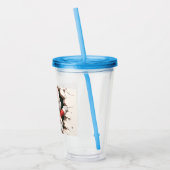 Kerstkat 3D Acryl Drinkbeker (Links)