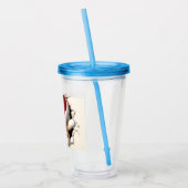 Kerstkat 3D Acryl Drinkbeker (Links)