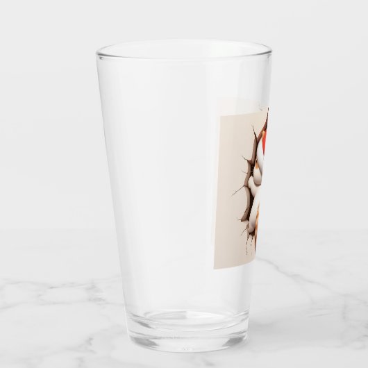 Kerstkat 3D Glas (Rechts)