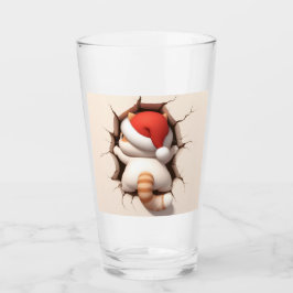 Kerstkat 3D Glas