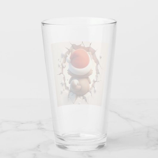 Kerstkat 3D Glas (Achterkant)