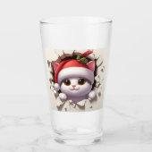 Kerstkat 3D Glas (Voorkant)