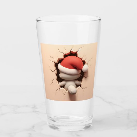 Kerstkat 3D Glas (Voorkant)