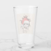 Kerstkat 3D Glas (Achterkant)