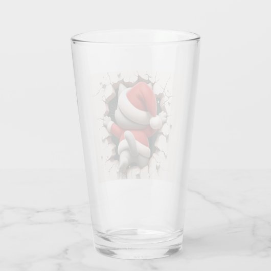 Kerstkat 3D Glas (Achterkant)