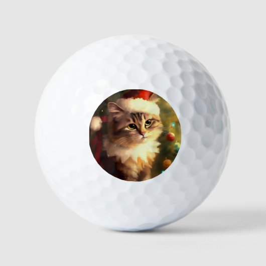 Kerstkat (4) golfballen (Voorkant)