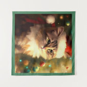 Kerstkat 4 wandkleed (Voorkant (horizontaal))