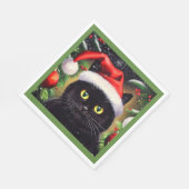Kerstkat 6 servet (Hoek)