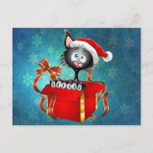 kerstkat briefkaart (Voorkant)