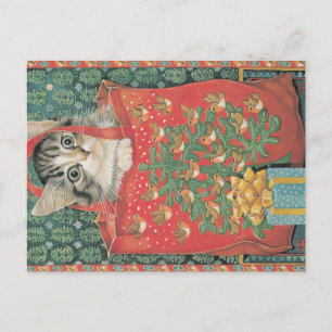 kerstkat-briefkaart  briefkaart