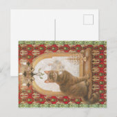 kerstkat-briefkaart briefkaart (Voorkant / Achterkant)