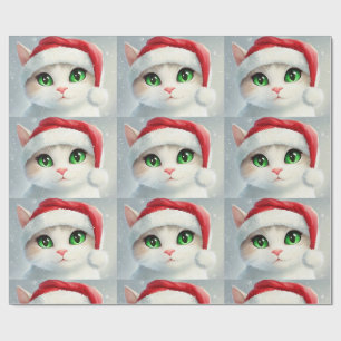 Kerstkat cadeaupapier