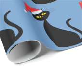 kerstkat cadeaupapier (Rol Hoek)