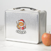 Kerstkat Cheers Vectorontwerp (In situ)