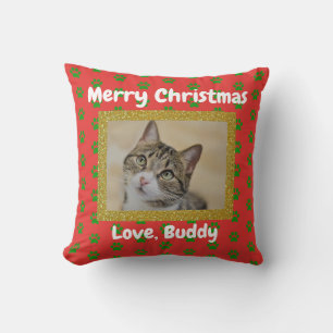 kerstkat Dog Dad Love Pet Photo Kussen