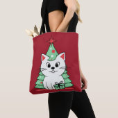 kerstkat draagtas (Dichtbij)