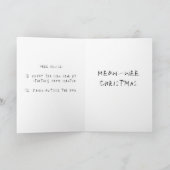 kerstkat feestdagen kaart (Binnen)