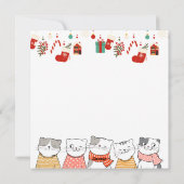 kerstkat feestdagenkaart (Achterkant)