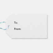 Kerstkat Foto van Santa Hat Gift Label Cadeaulabel (Achterkant Horizontaal)