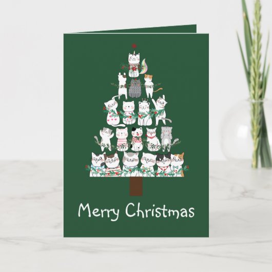 kerstkat Funny Tree (Voorkant)