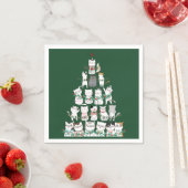 kerstkat Funny Tree Funny Servet (Insitu)