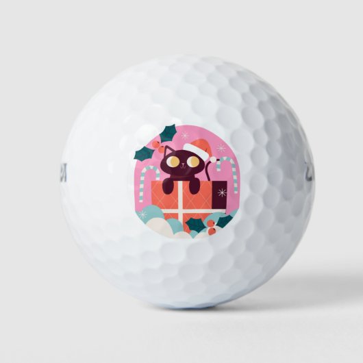 kerstkat golfballen (Voorkant)