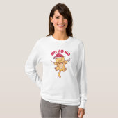 Kerstkat Ho Ho Ho T-shirt (Voorkant volledig)