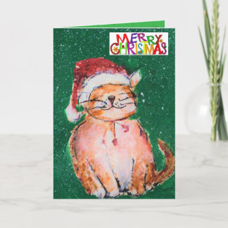 Kerstkat Kaart