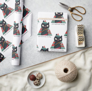 kerstkat Kat wrapper Cadeaupapier