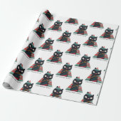 kerstkat Kat wrapper Cadeaupapier (Uitgerold)