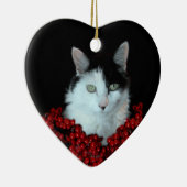 kerstkat keramisch ornament (Rechts)