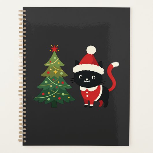 Kerstkat Kerstman Boom Vector Planner (Voorkant)