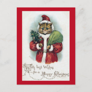 Kerstkat, Louis Wain Feestdagenkaart