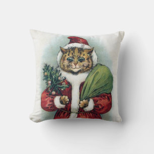 Kerstkat, Louis Wain Kussen