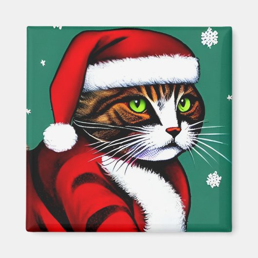 kerstkat Magnet Magneet (Voorkant)