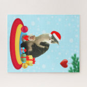 Kerstkat met engel legpuzzel (Horizontaal)