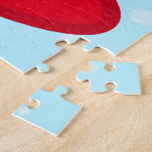 Kerstkat met engel legpuzzel (Zijkant)