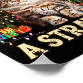 Kerstkat Met Sinterklaas Hoed Vakantie Grappige Ke Poster (Hoek)