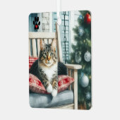 kerstkat metalen ornament (Voorkant links)