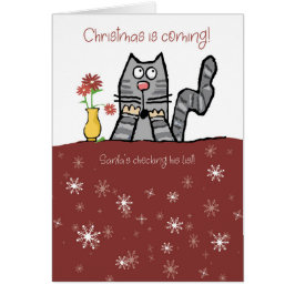 Kerstkat Niet op de Kerstman's Leuke Lijst