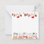 kerstkat notitiekaartje (Achterkant)
