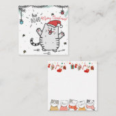 kerstkat notitiekaartje (Voorkant / Achterkant)