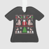 Kerstkat Oegly Sweater T-Shirt Ornament (voorkant)